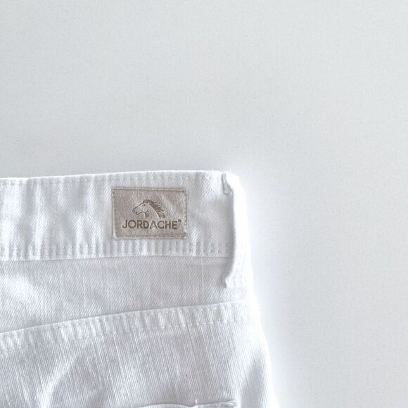 Jordache Womens Classic Raw Hem High Rise Ankle Straight Jeans White Size 6 - Picture 4 of 10